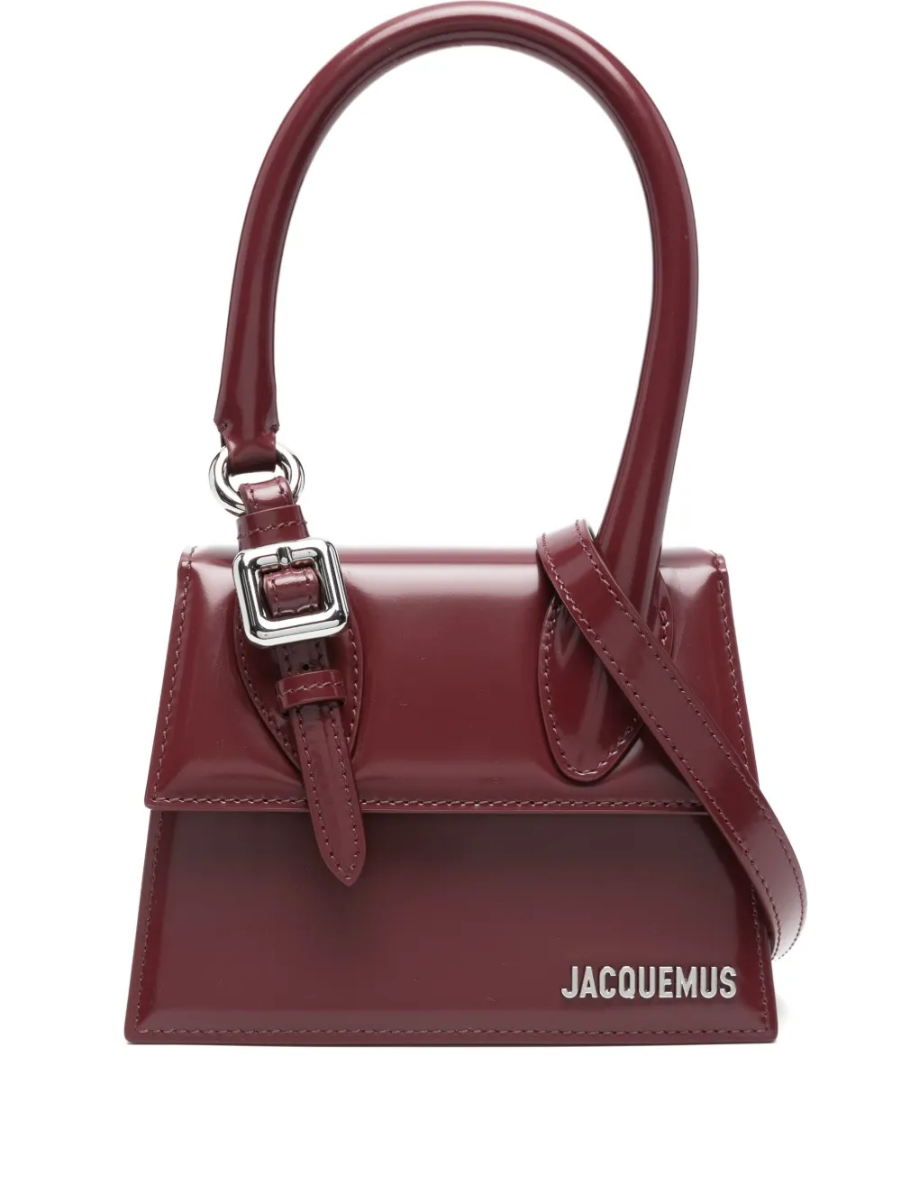 Jacquemus Womens Burgundy Medium Chiquito Buckle Leather Top-handle Bag In Multi