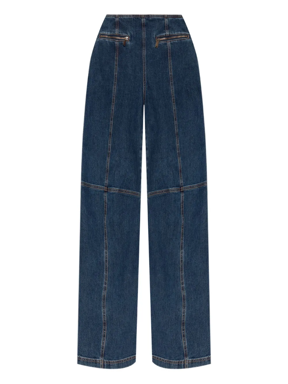 Etro High Waist Wide Leg Denim Trousers In Blue