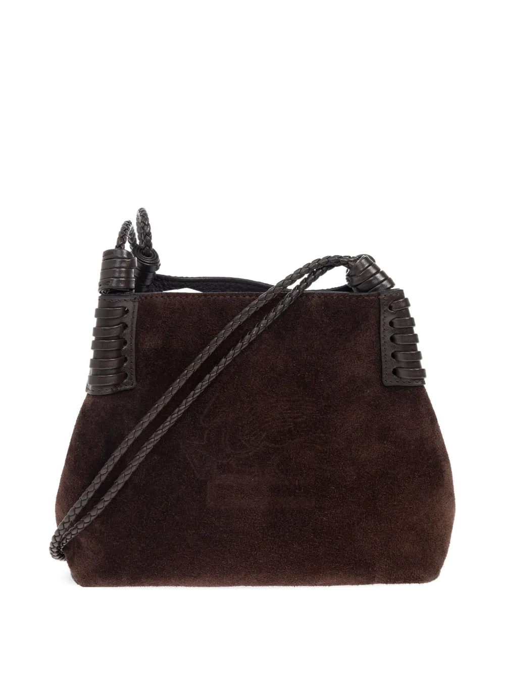 Etro Suede Shoulder Bag In Brown