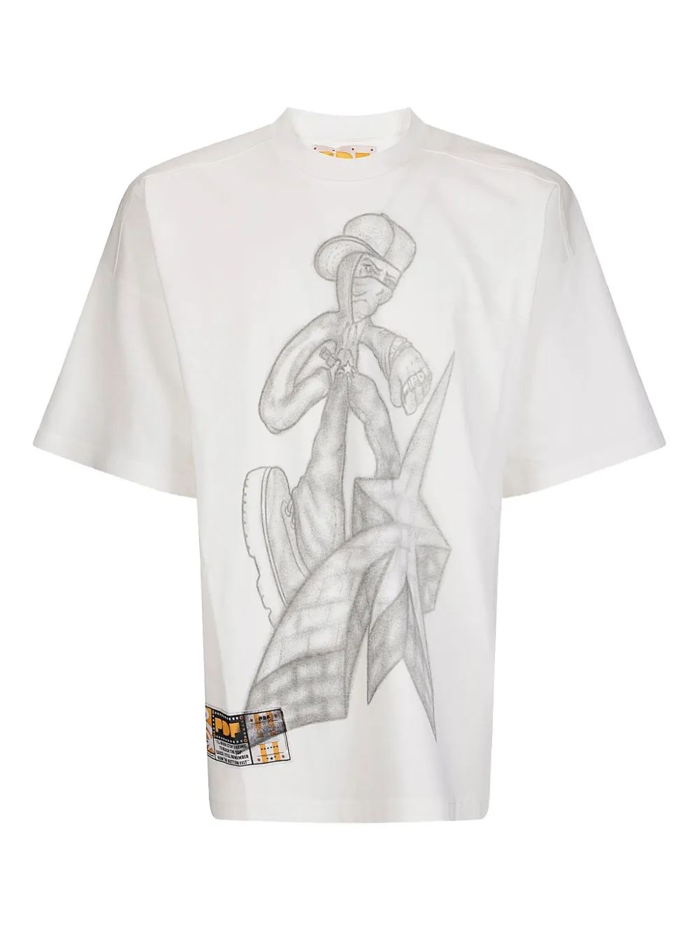 Pdf The Boy White Writer T-shirt In Neutral