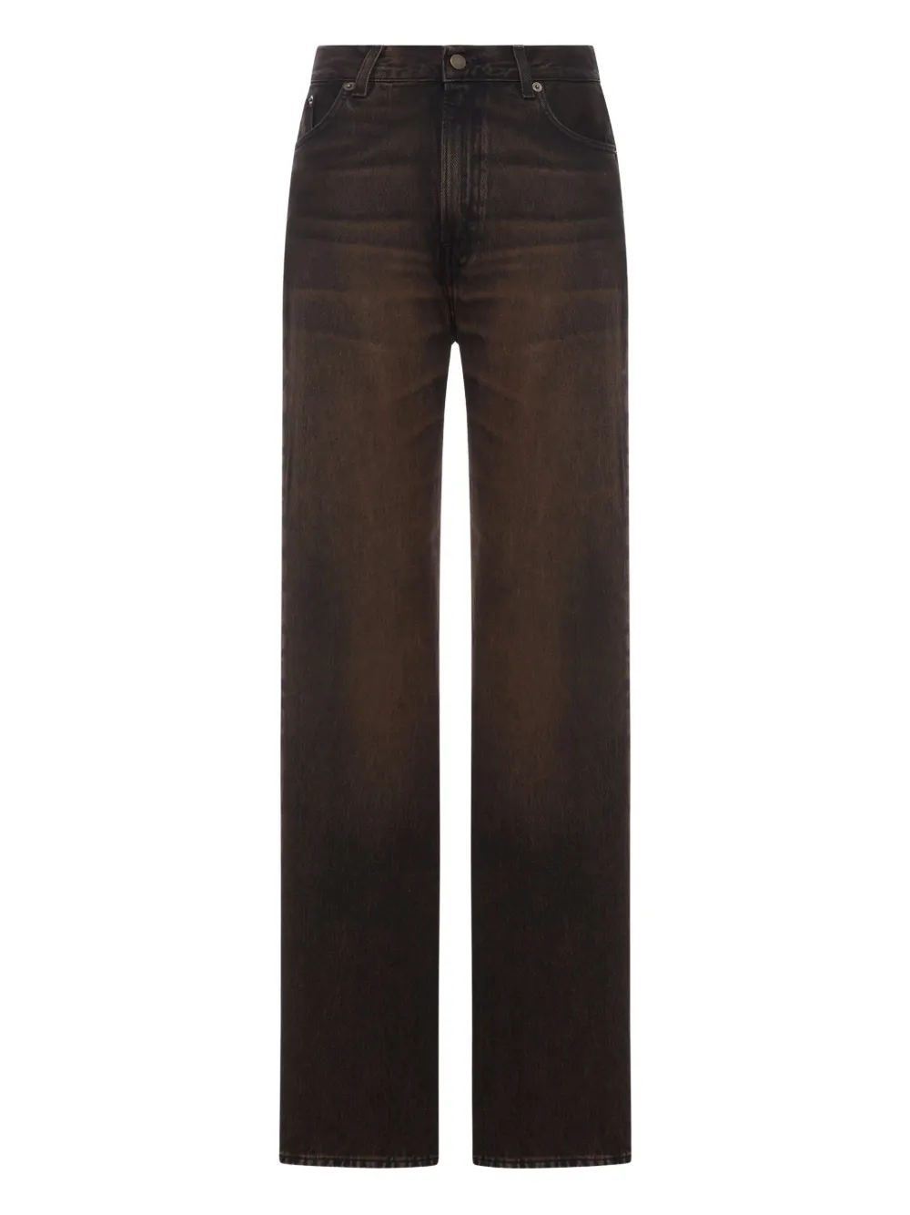 Haikure Korean Faded Jeans In Brown