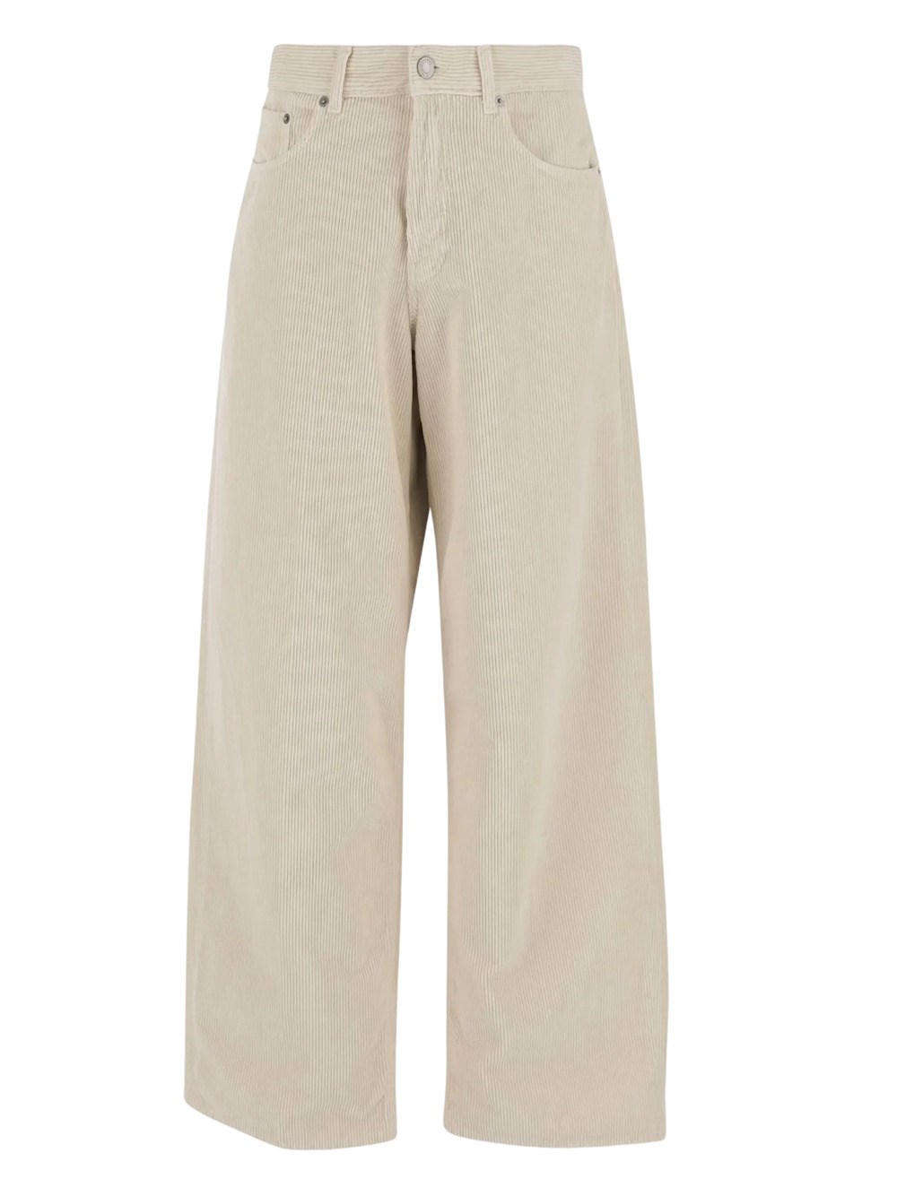 Haikure Oversized Velvet Trousers Belt Loops In Brown