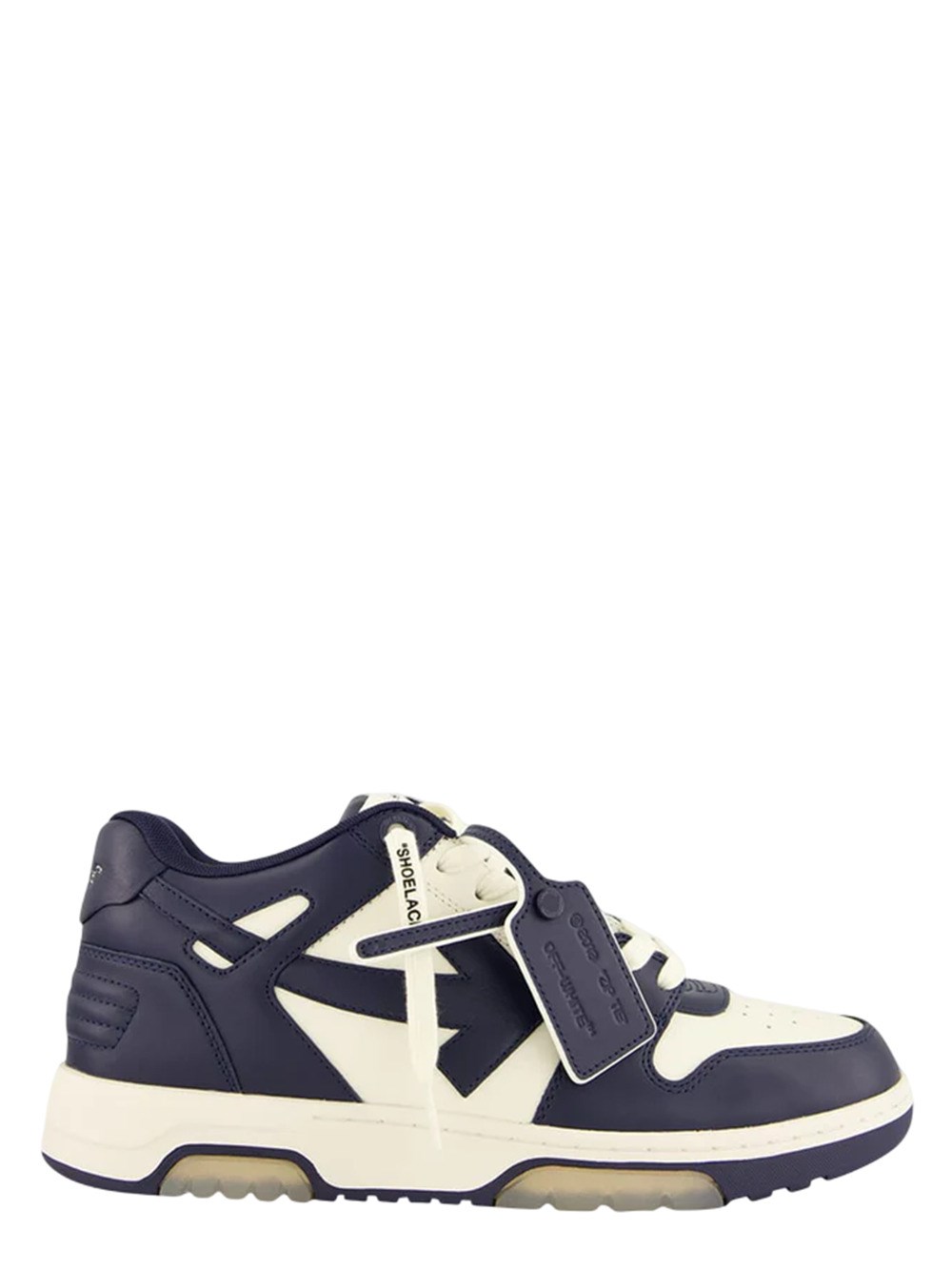 Off-white Out Of Office Arrow-patch Leather Sneakers In Blue