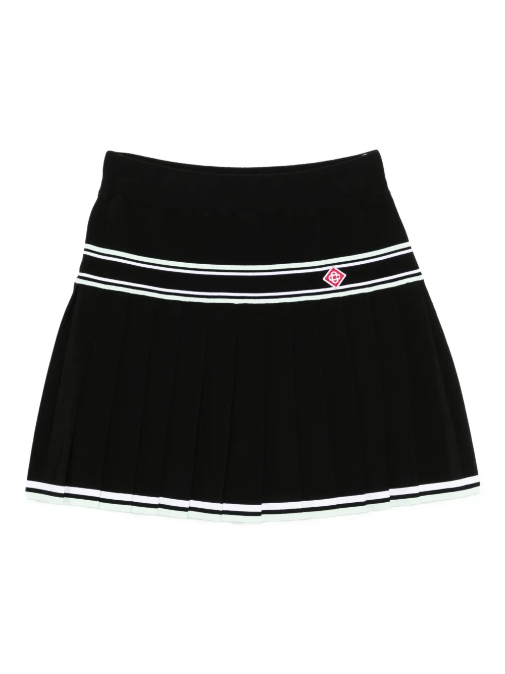 Casablanca Women Pleated Viscose Miniskirt In Black