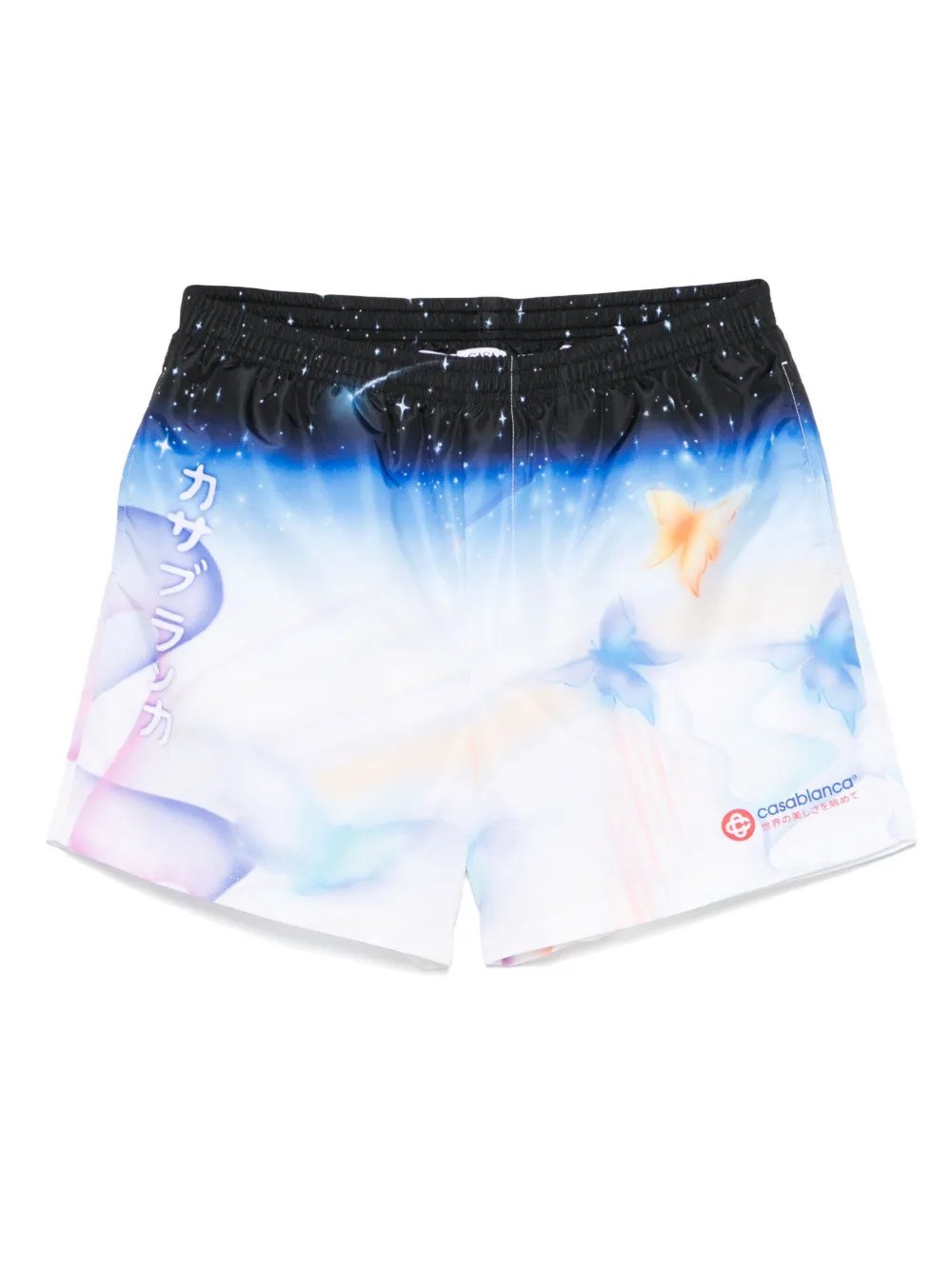 Casablanca Galactic Connection Swim Shorts In Blue
