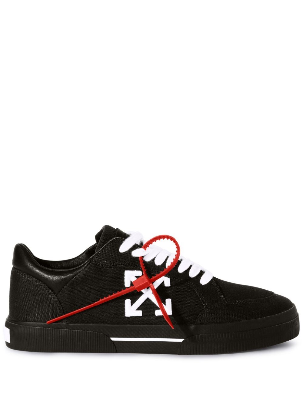 Off-white Vulcanized Canvas Low-top Sneakers In Black