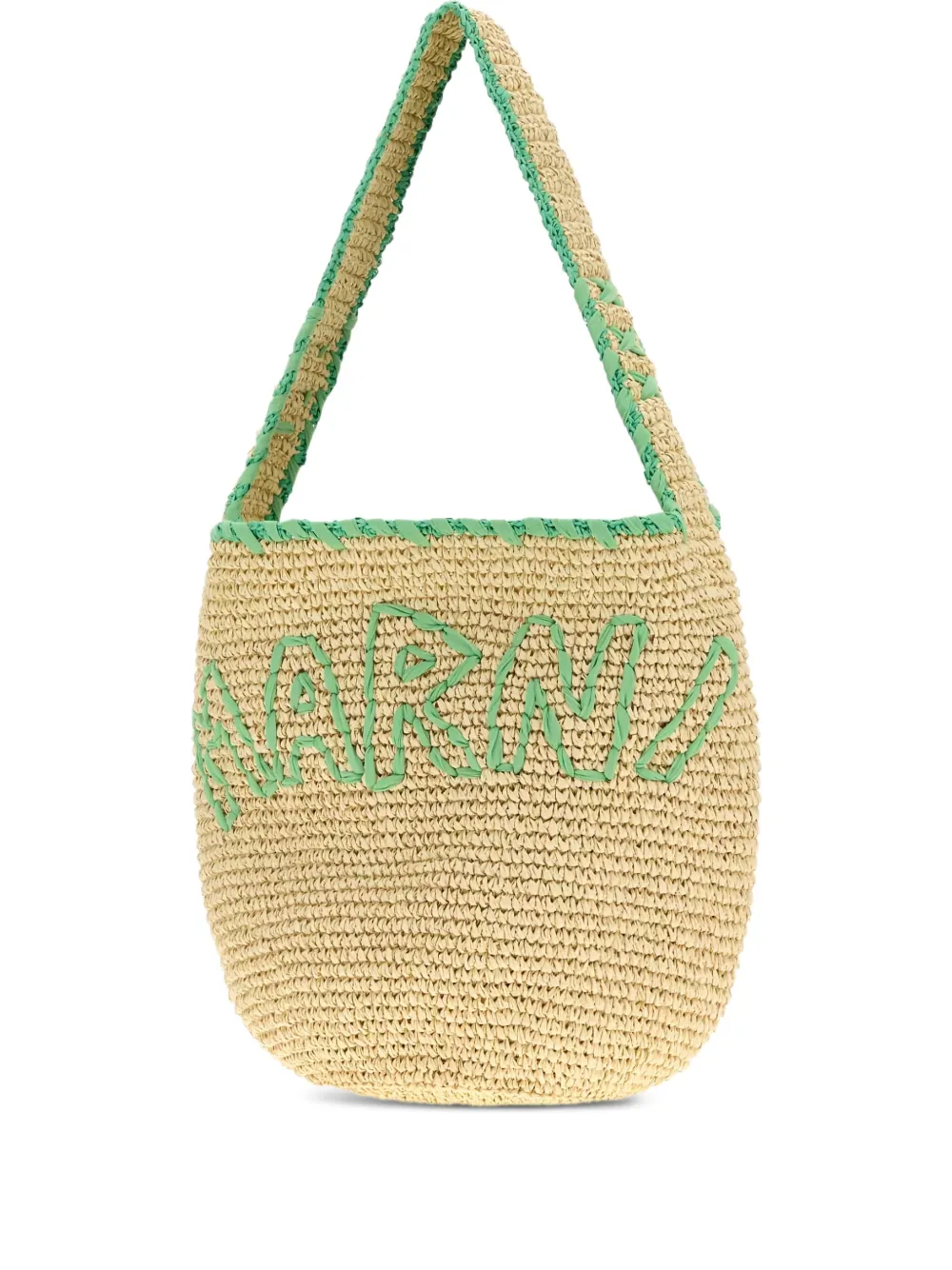 Marni Medium Embroidered Tote Bag In Nude