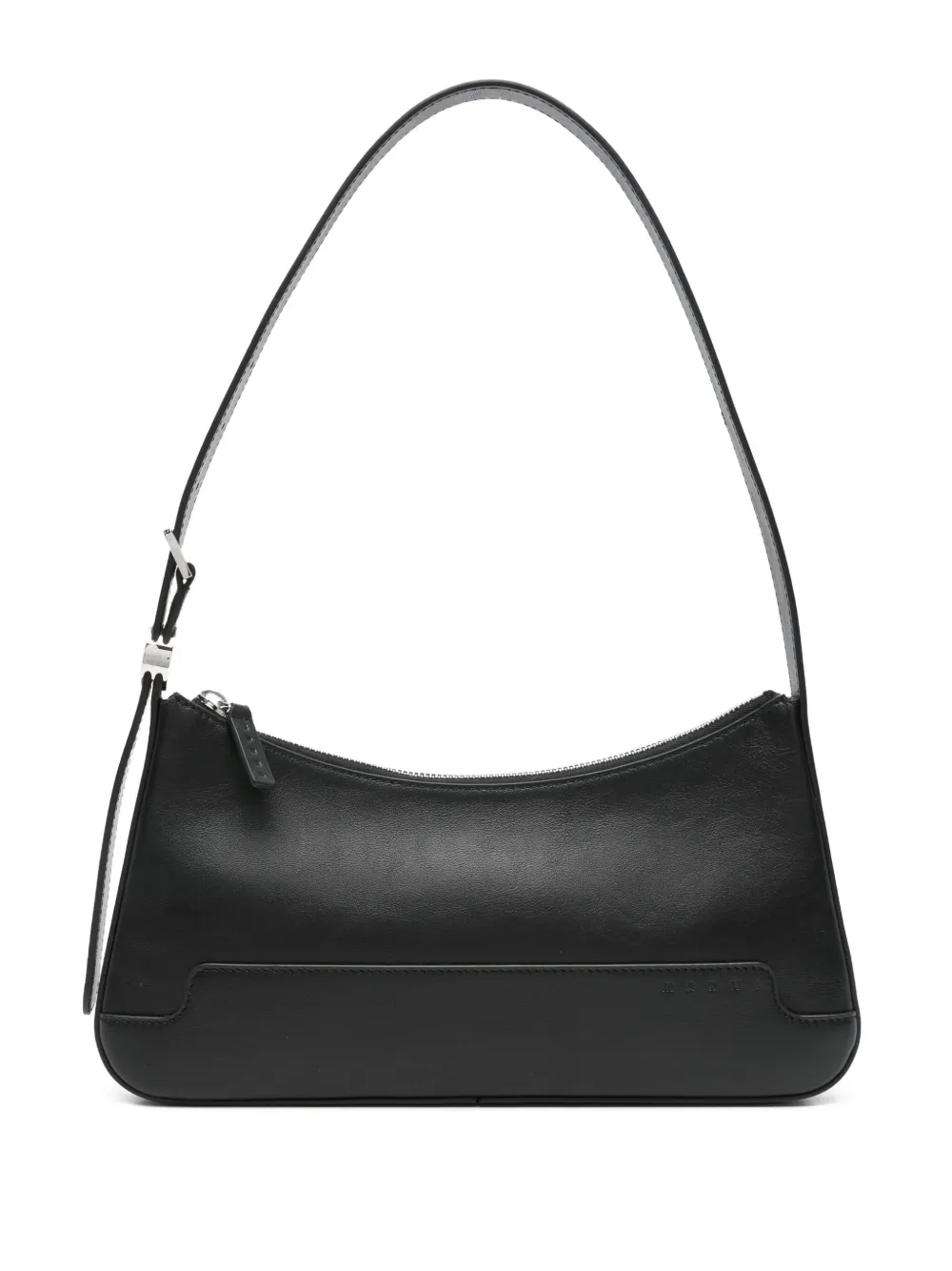 Marni Leather Shoulder Bag With Zip In Black