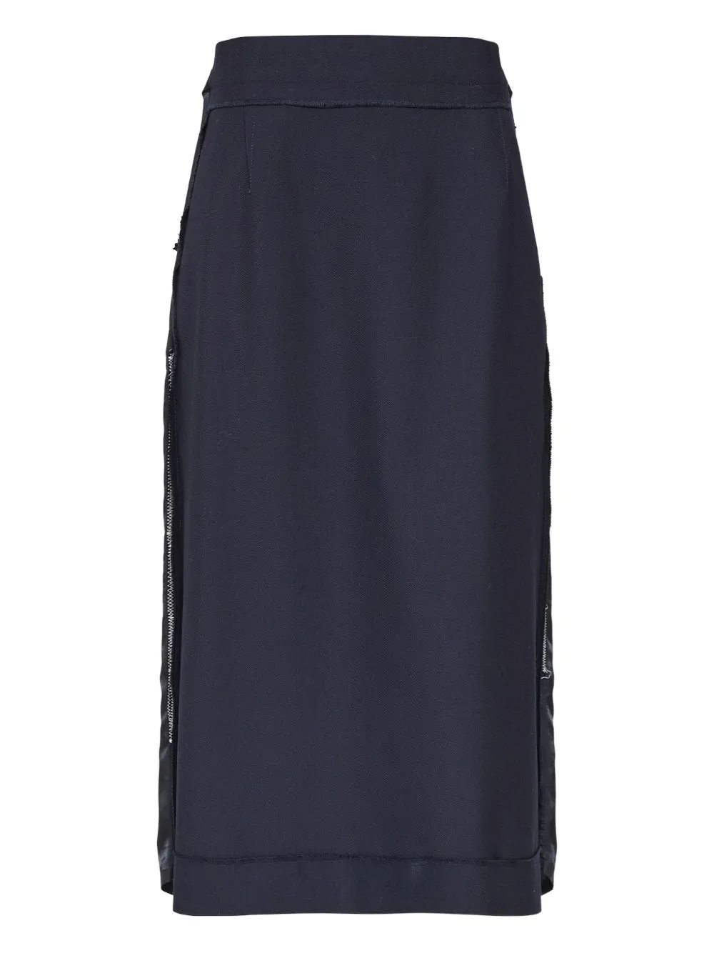 Maison Margiela Blue Skirt With Satin Side Panels In Blue