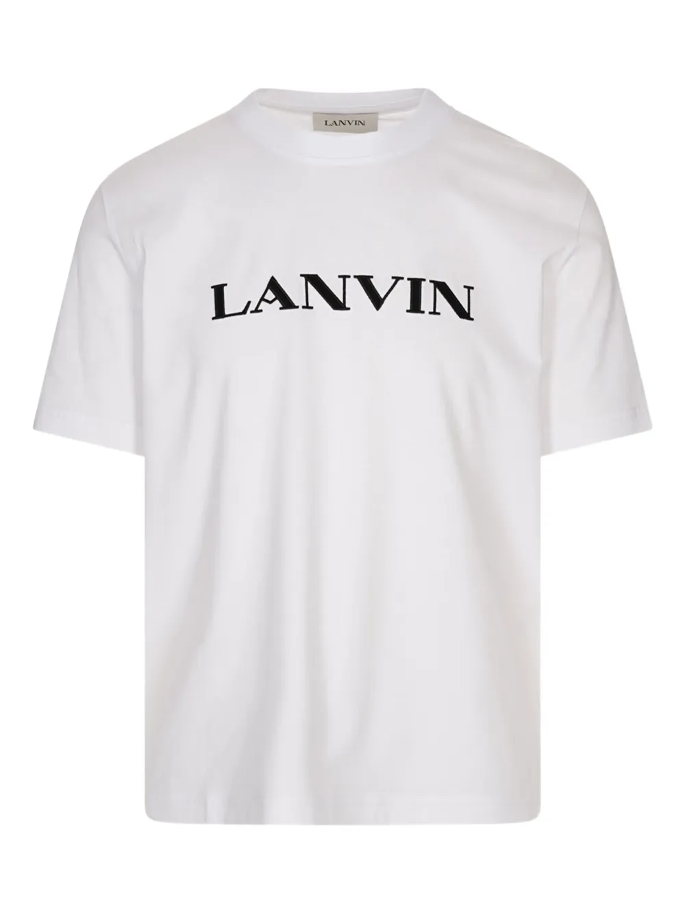 Lanvin Logo Embroidered Crewneck T-shirt In White