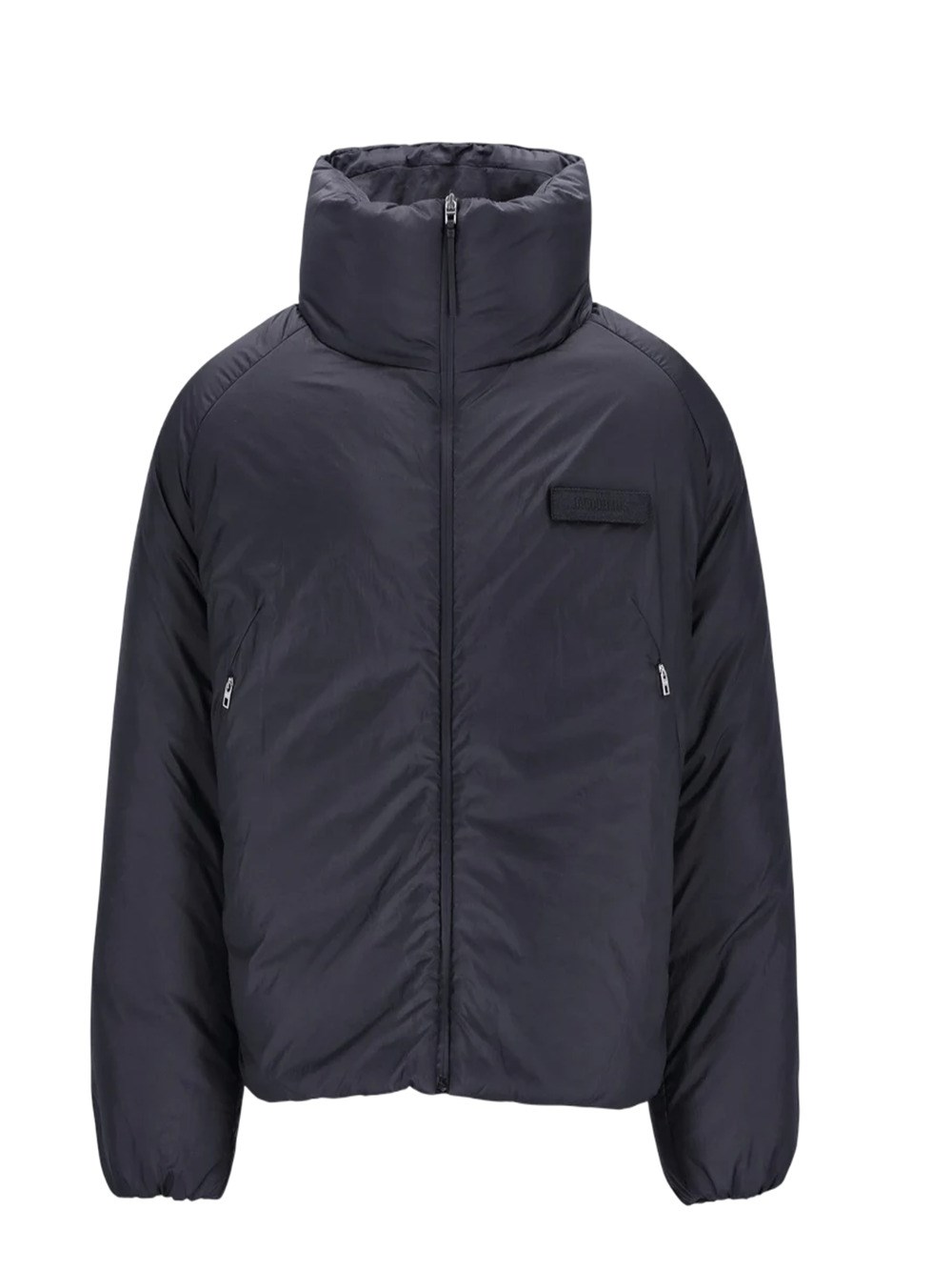 Jacquemus Padded Jacket With High Collar And Pockets In Blue