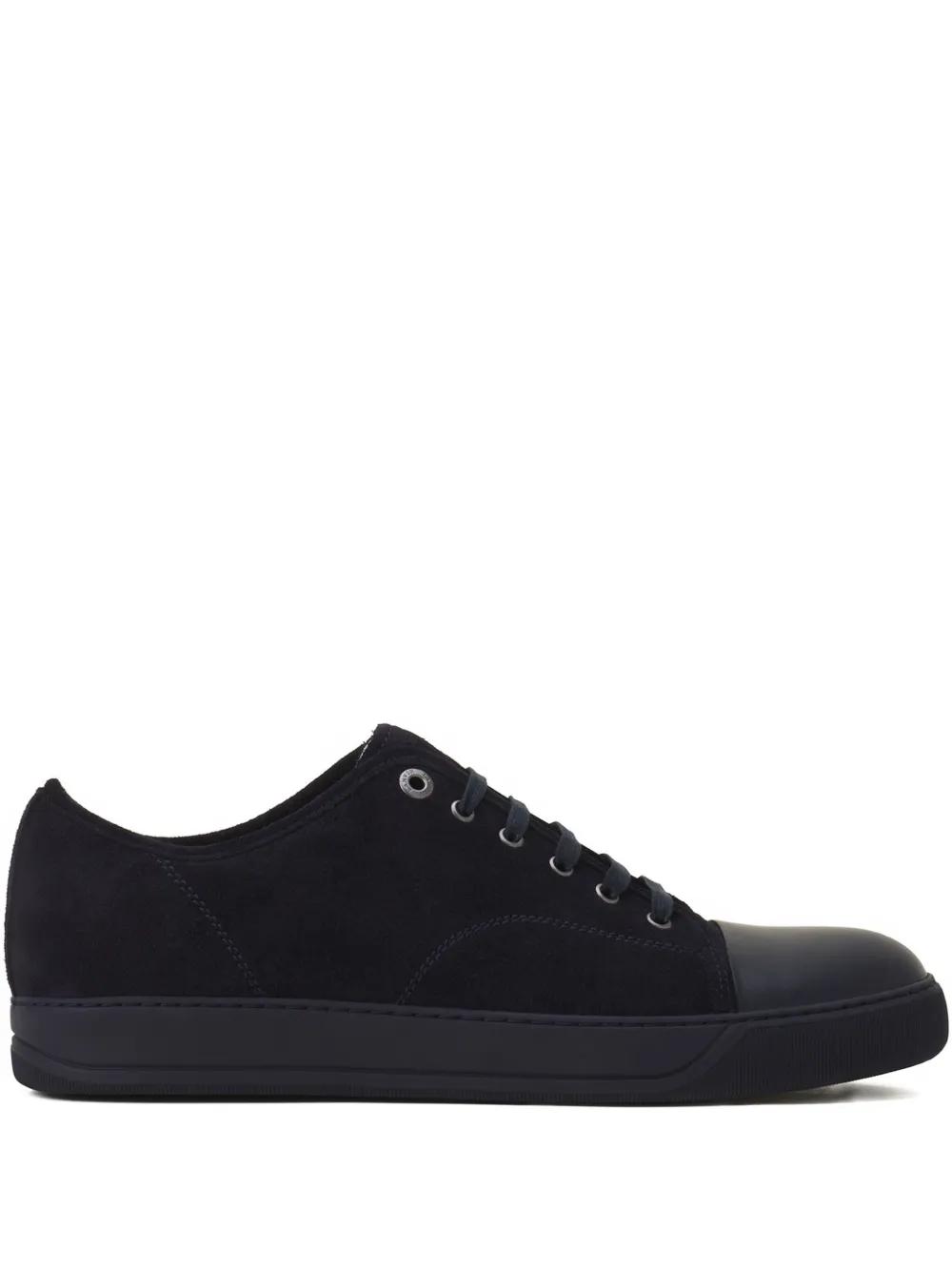 Lanvin Suede Sneakers With Contrasting Toecap In Animal Print
