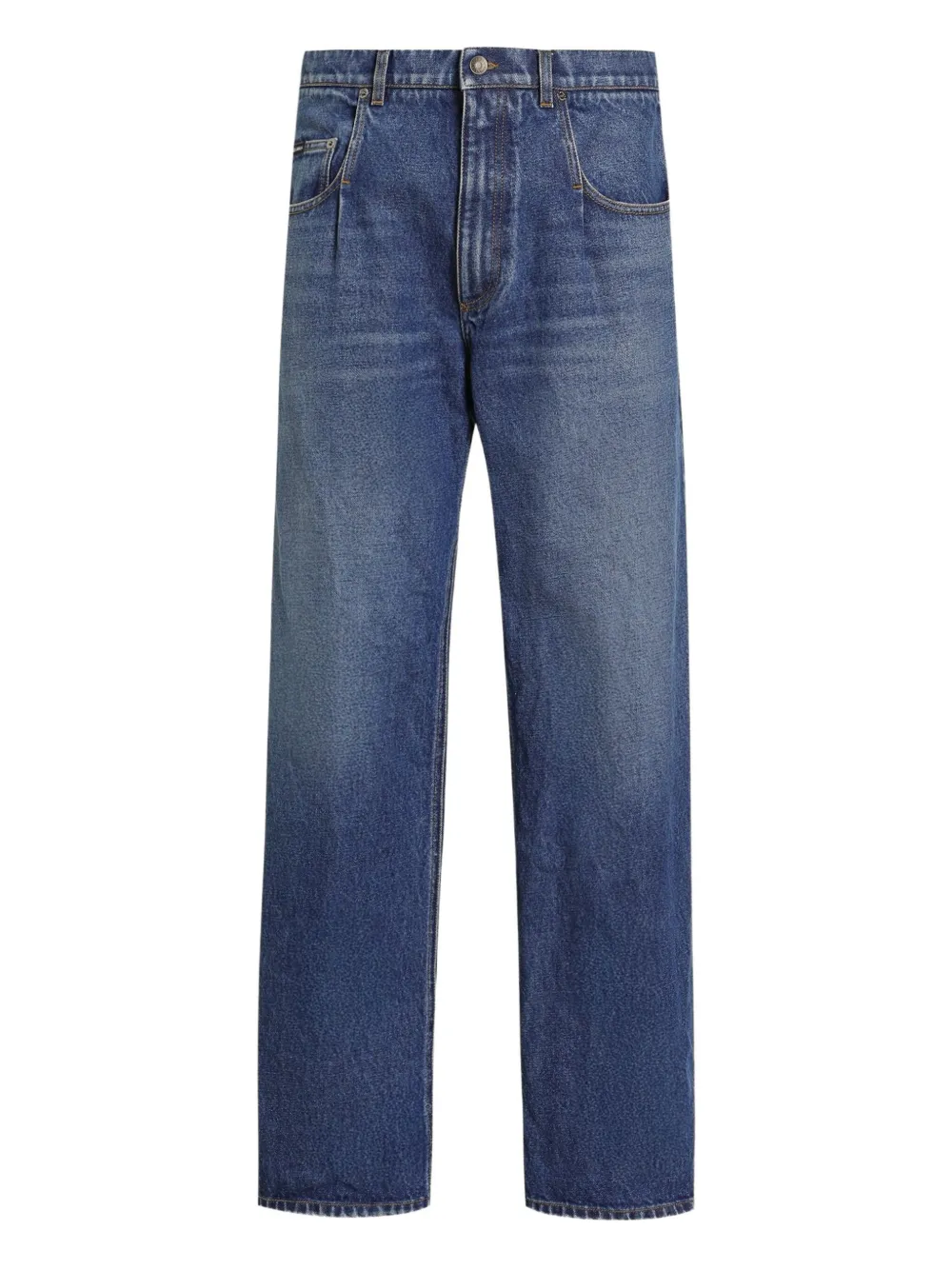 Dolce & Gabbana Jeans With Logo Patch In Blue