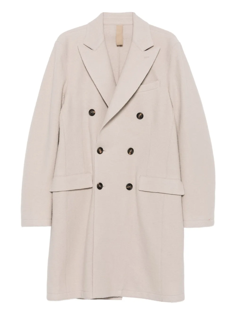 Eleventy Double-breasted Long-sleeve Coat In Neutral