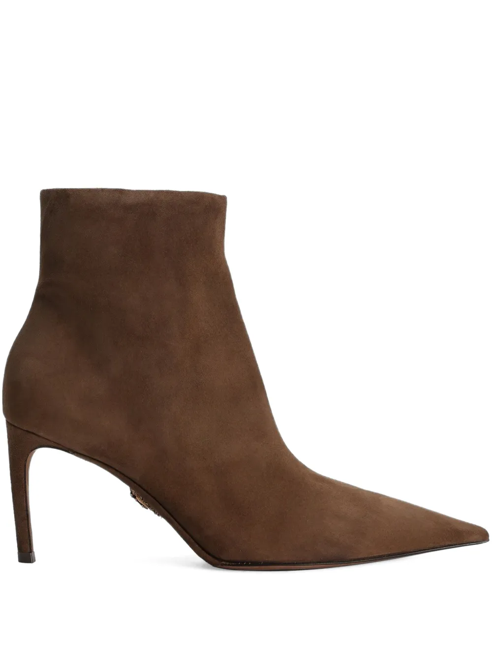 Dolce & Gabbana Women Devotion Pointed-toe Ankle Boots 75mm In Brown