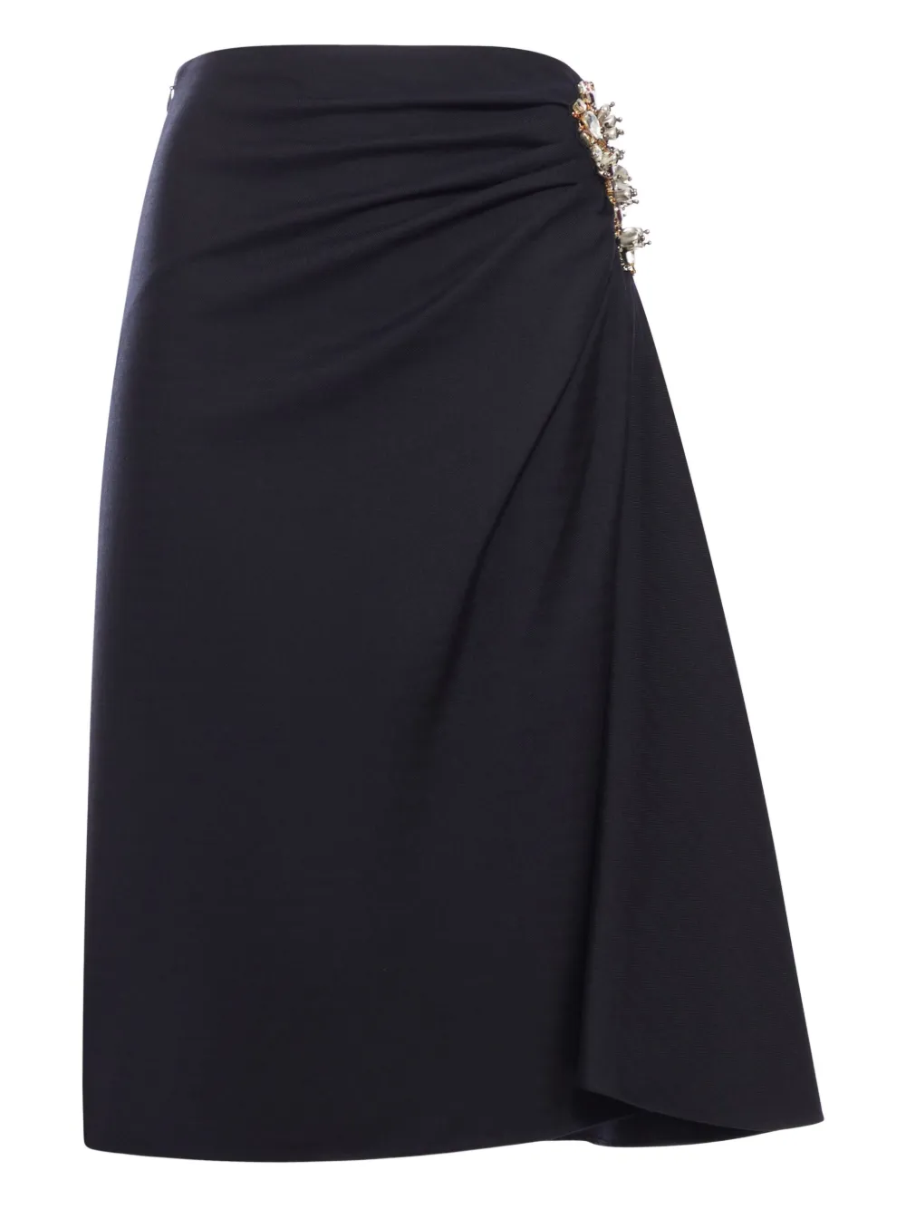 Dries Van Noten Women Sovora Emb 2193 W.w. Skirt Navy In Blue