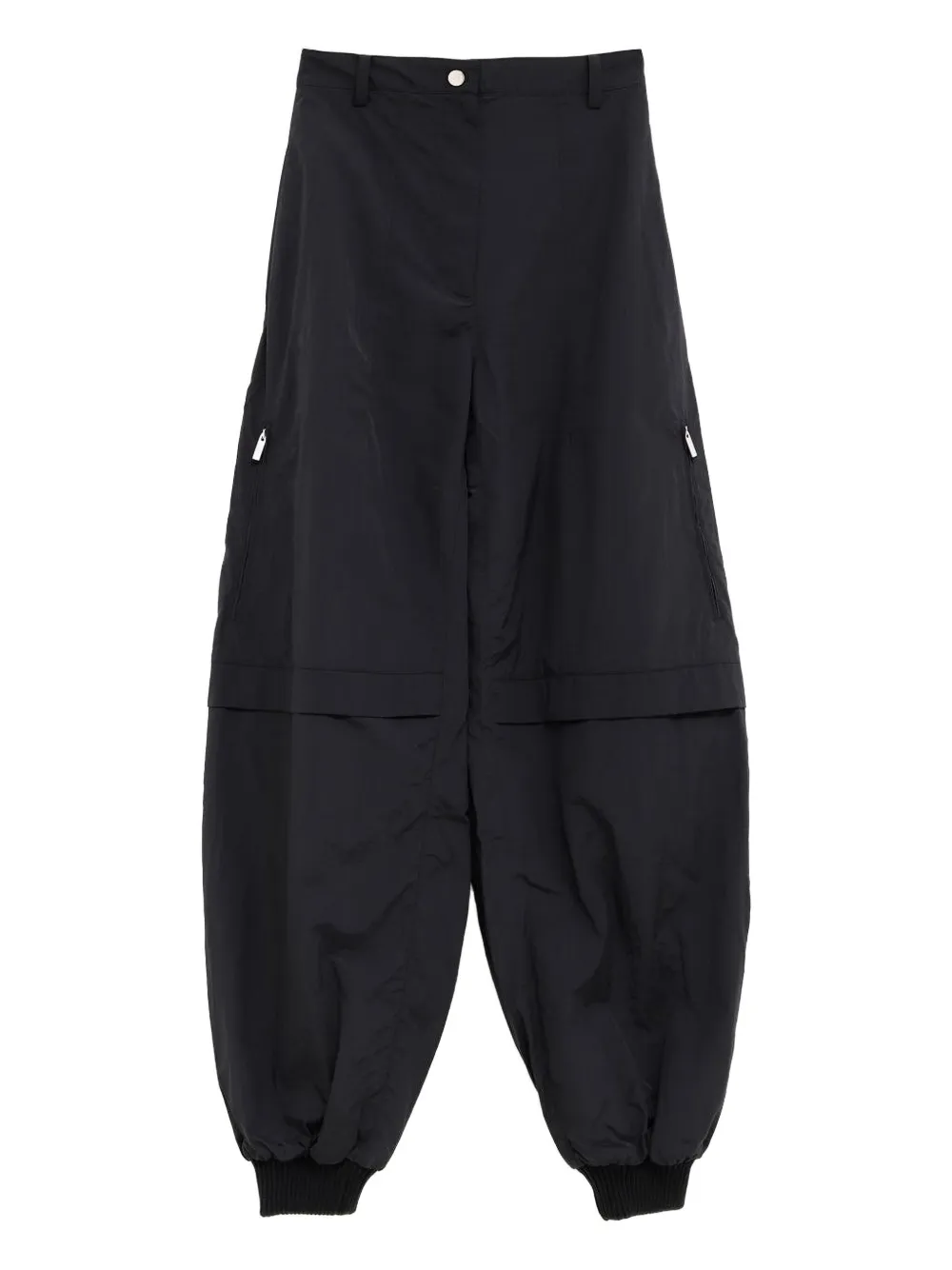 Jacquemus Relaxed Fit Trousers Featuring Side Zippers In Black