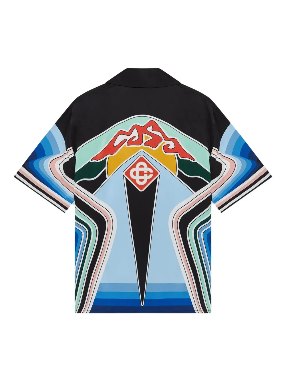 Casablanca Men Graphic Mountain Print Shirt In Multi