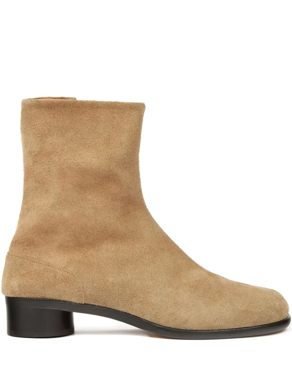 Maison Margiela Tabi Design Ankle Boots With Block Heel In Brown