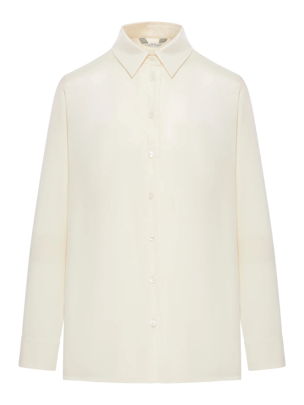 Max Mara Top With Front Stitch Pattern And Long Sleeves In White