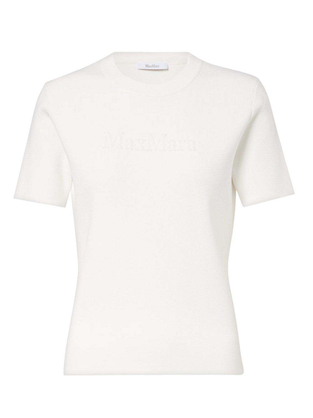 Max Mara 3d Lettering Crewneck Sweater In Viscose In White