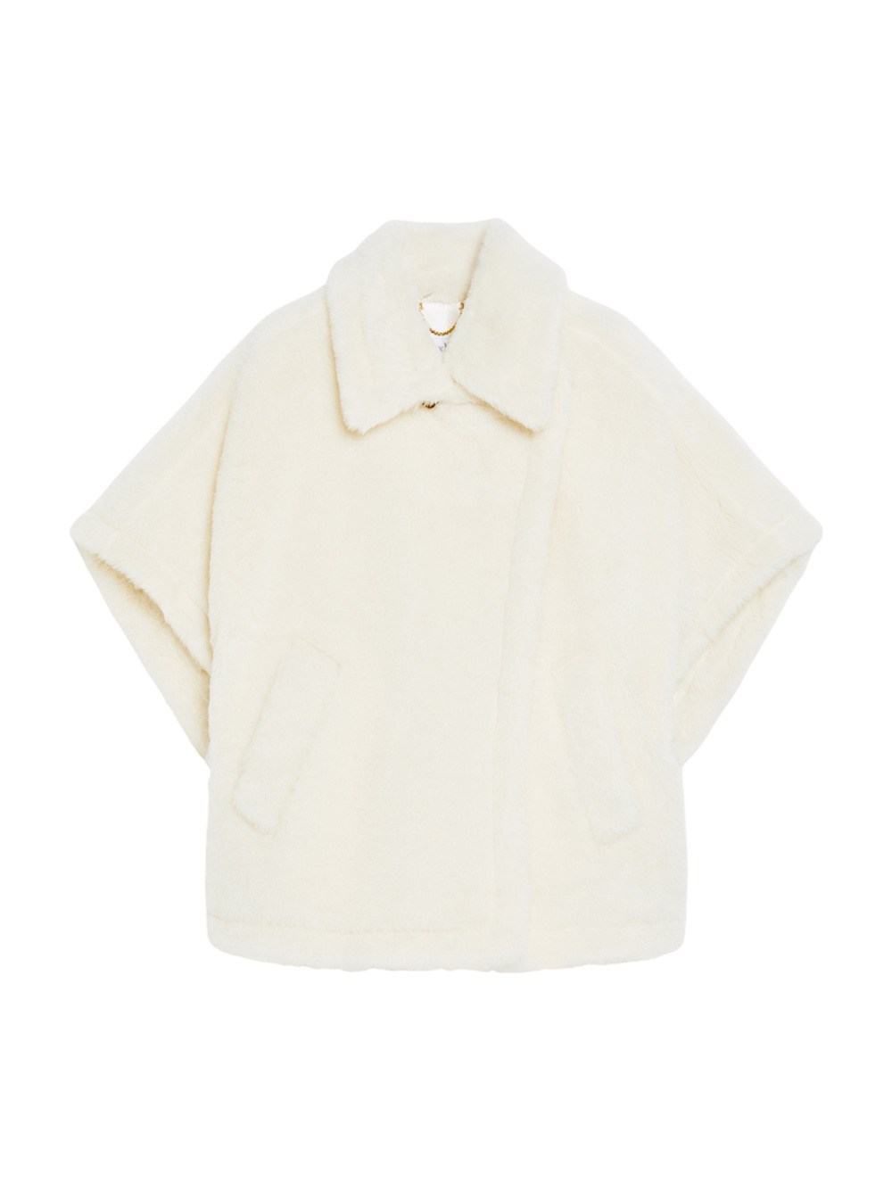 Max Mara Alpaca And Wool Teddy Cape In White