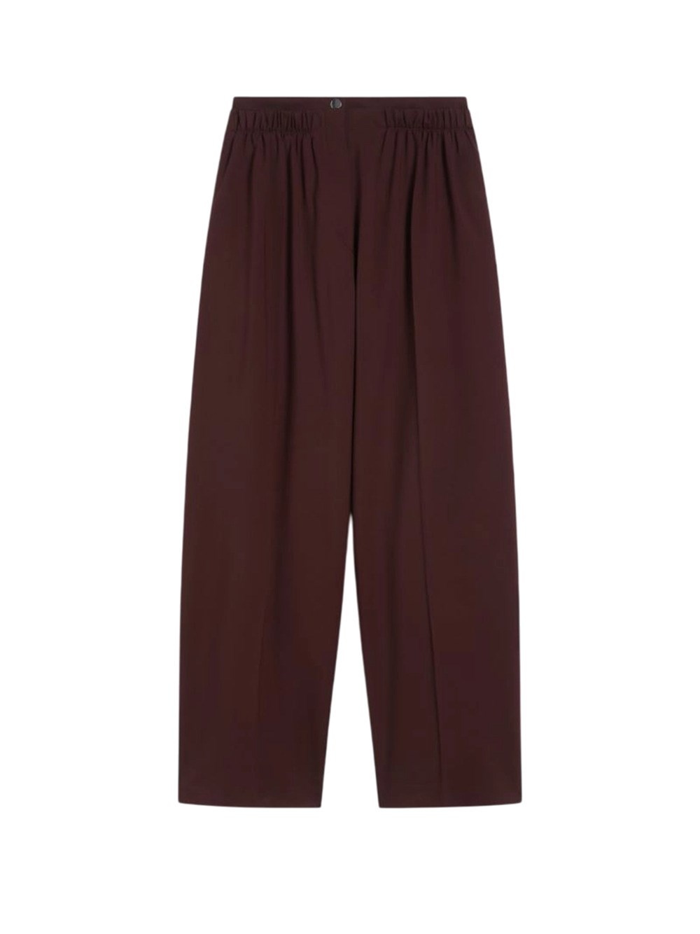 Sportmax Loose Fit Trousers Double Belt Motif In Brown