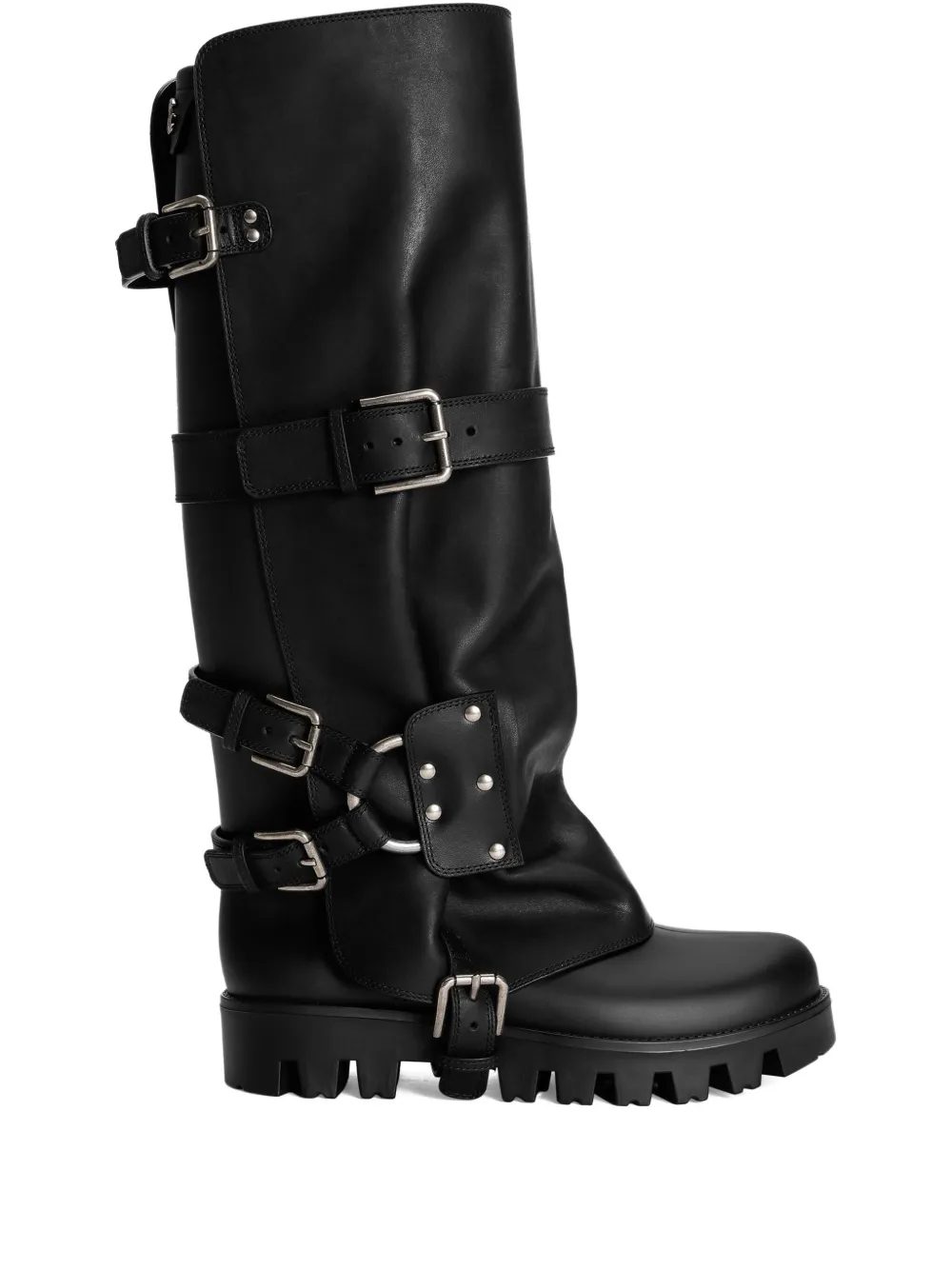Dolce & Gabbana Boots In Rubber And Calfskin In Black