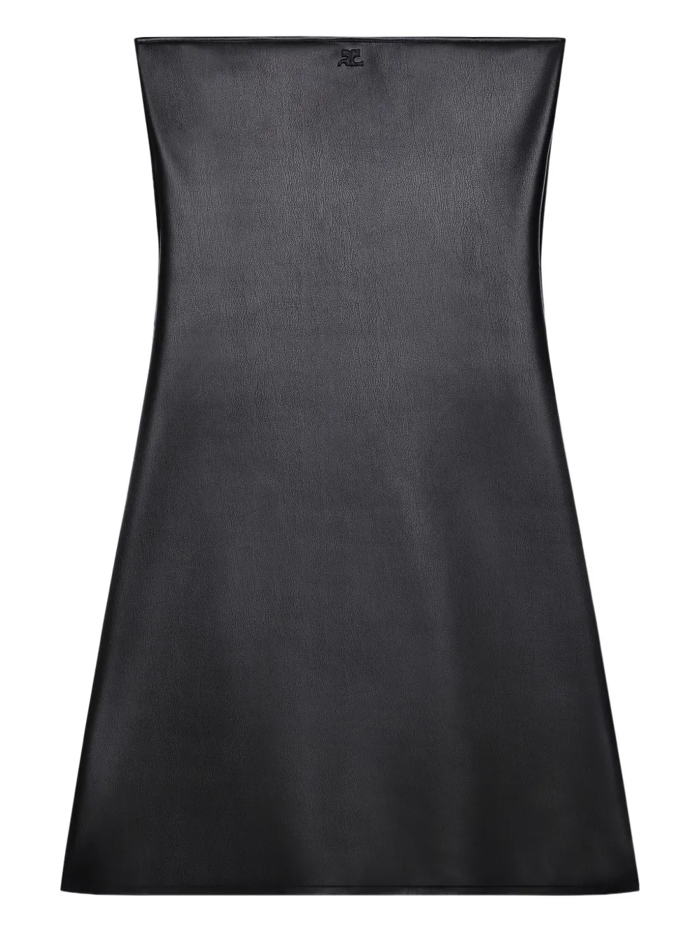 Courrèges Strapless Mini Dress With Back Strap Detail In Black