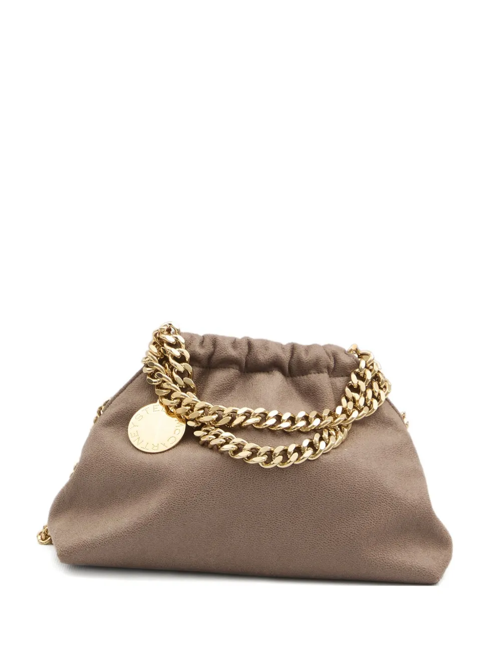 Stella Mccartney Falabella Mini Crossbody Drawstring Bags In Nude