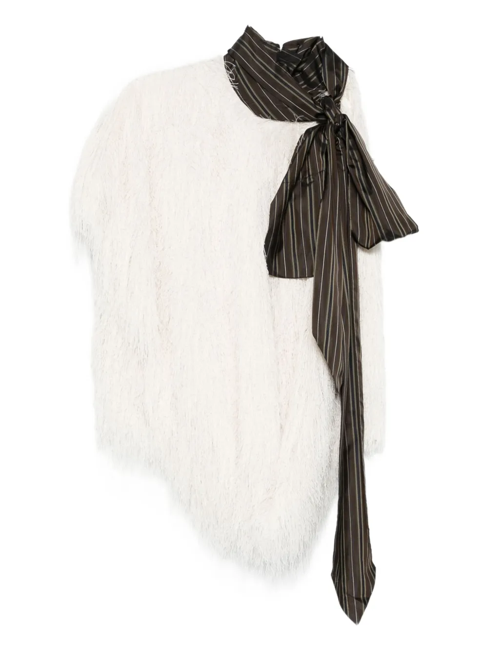 Dries Van Noten Cresta Fringed Top In White