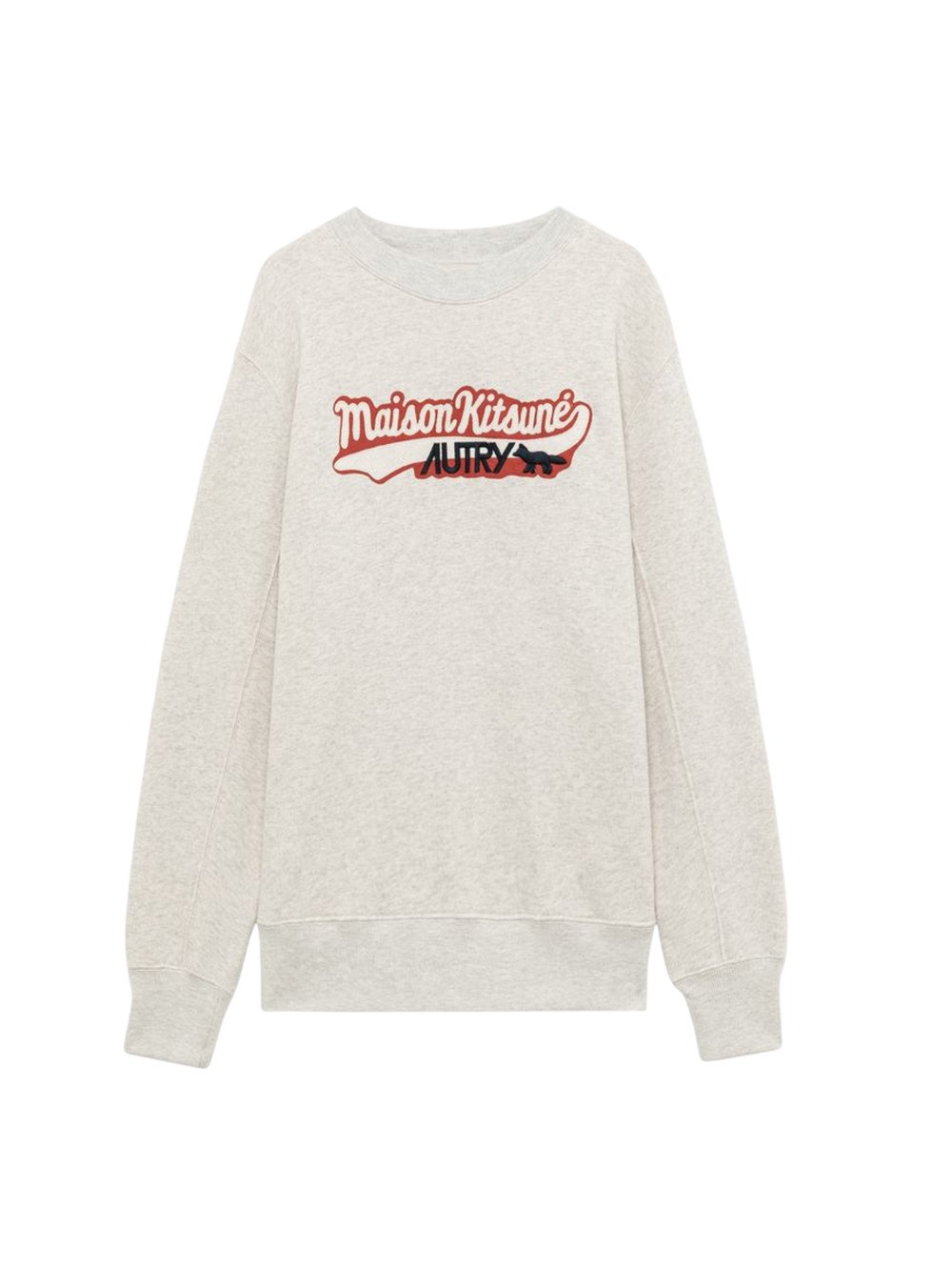 Autry X Maison Kitsune Autry X Maison Kitsunè Sweatshirt With Appliqué In Neutral