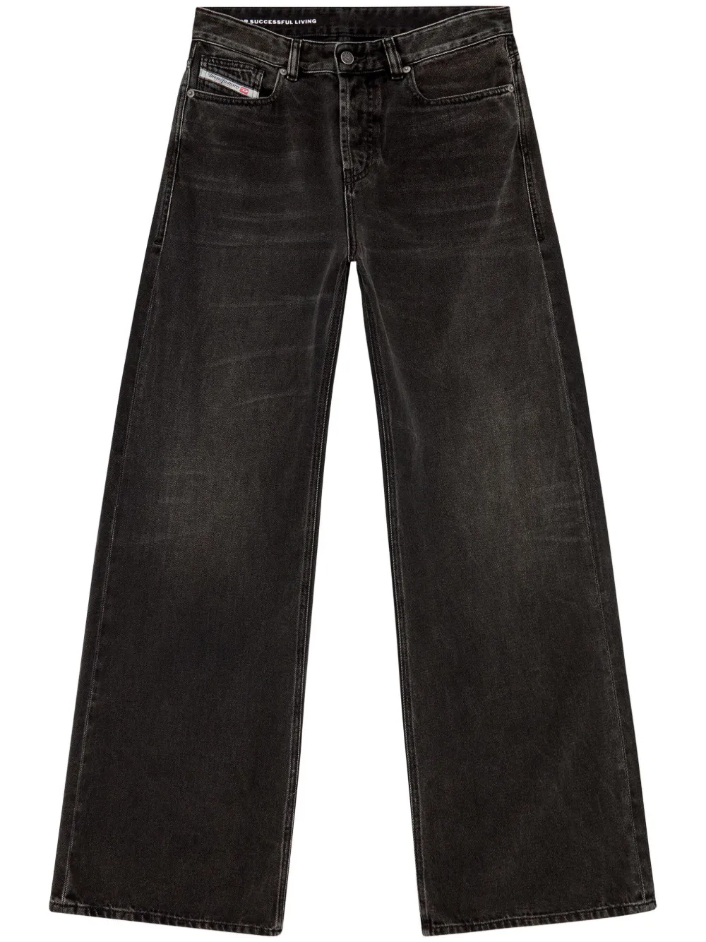 Diesel 1996 D-sire Wide Leg Denim Trousers In Gray