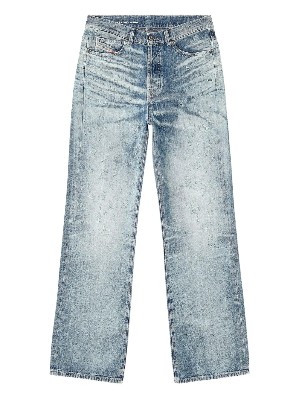 Diesel Women 1971 D-sent Jeans With Distressed Effect In Blue