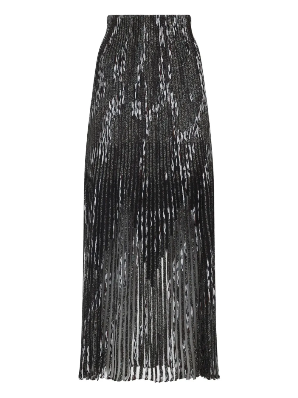 Missoni A-line Midi Skirt Lurex Effect In Black