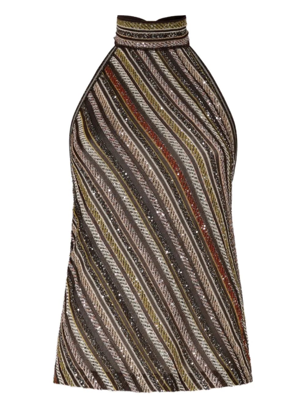 Missoni Halter Neck Top With Glitter And Sequins In Multi