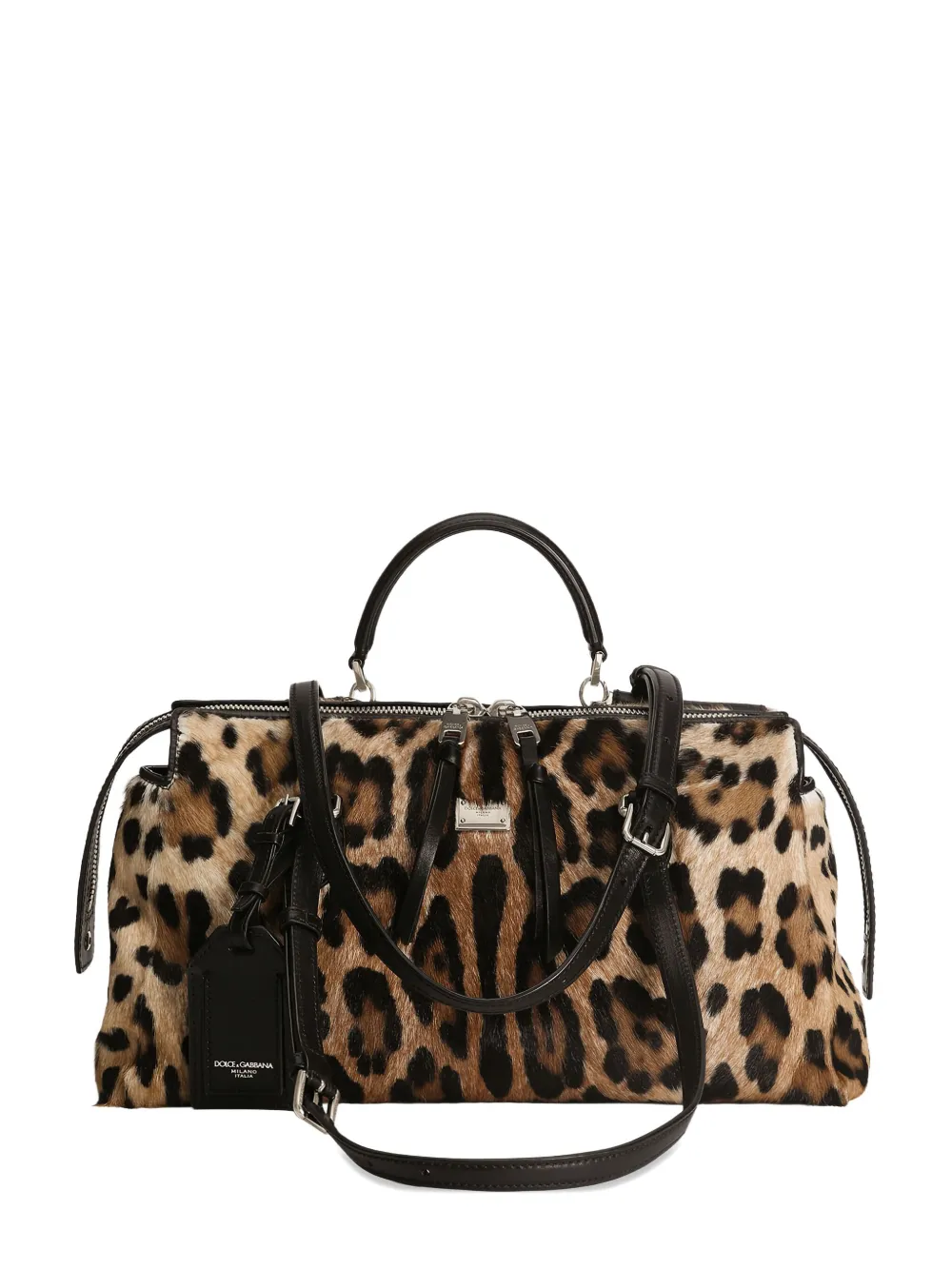 Dolce & Gabbana Leopard Print Vittoria Shoulder Bag In Animal Print