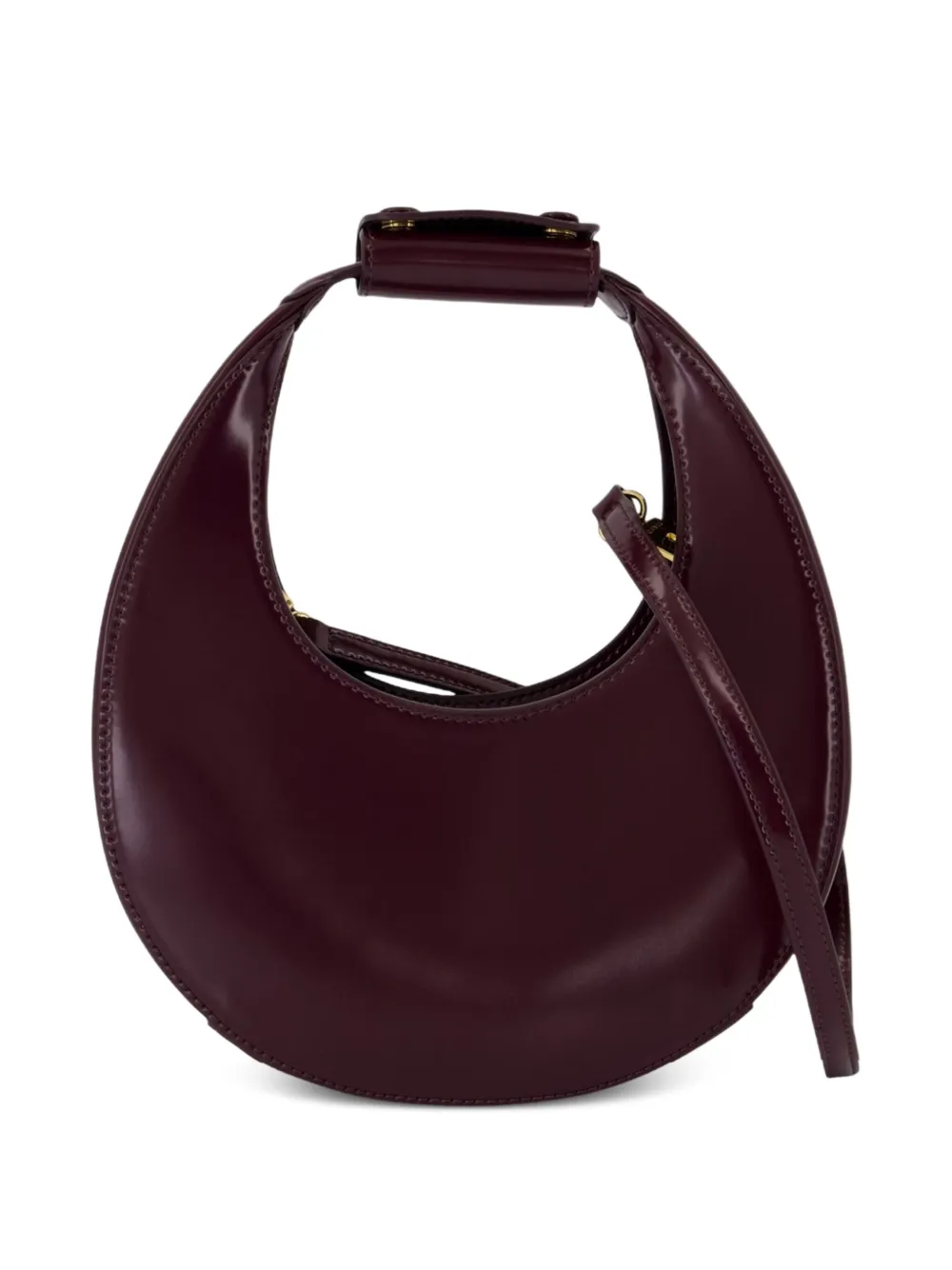 Staud Mini Moon Crescent Top-handle Shoulder Bag In Red
