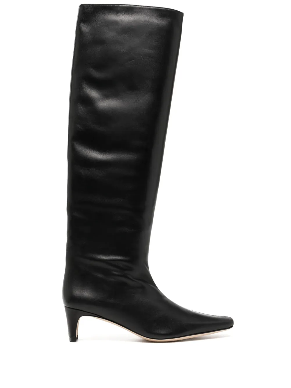 Staud Wally 50mm Knee-high Boots In Black