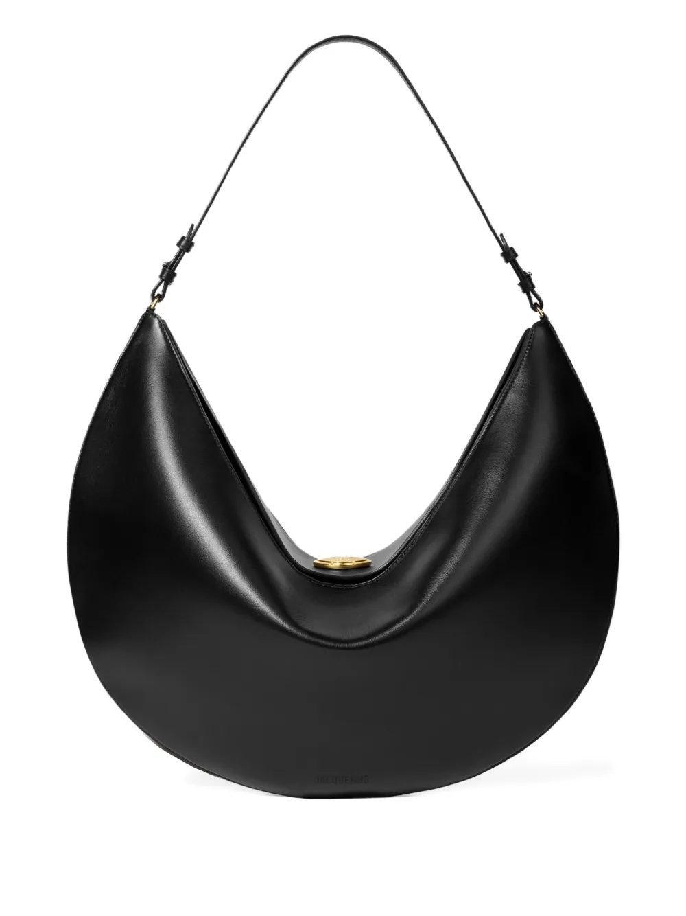 Jacquemus Crescent Leather Bag In Black