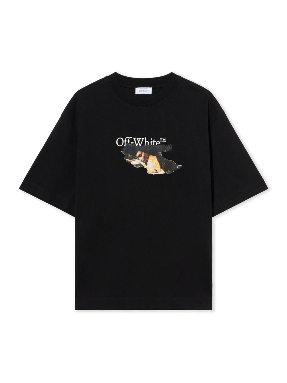 Off-white Paint Arrow Cotton T-shirt In Black