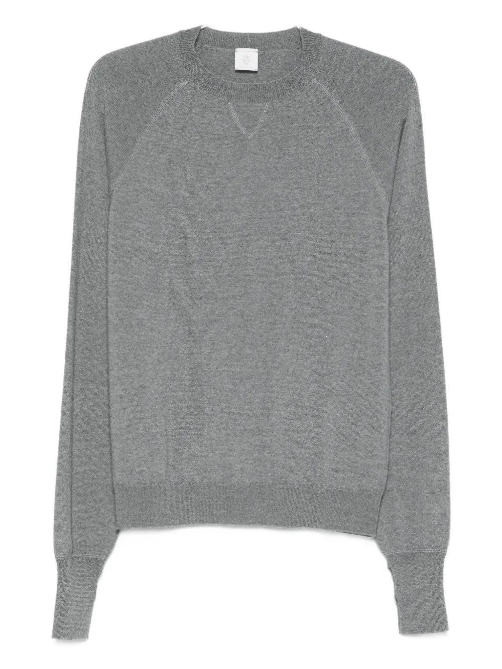 Eleventy Crew Neck Raglan Sleeve Sweater In Gray