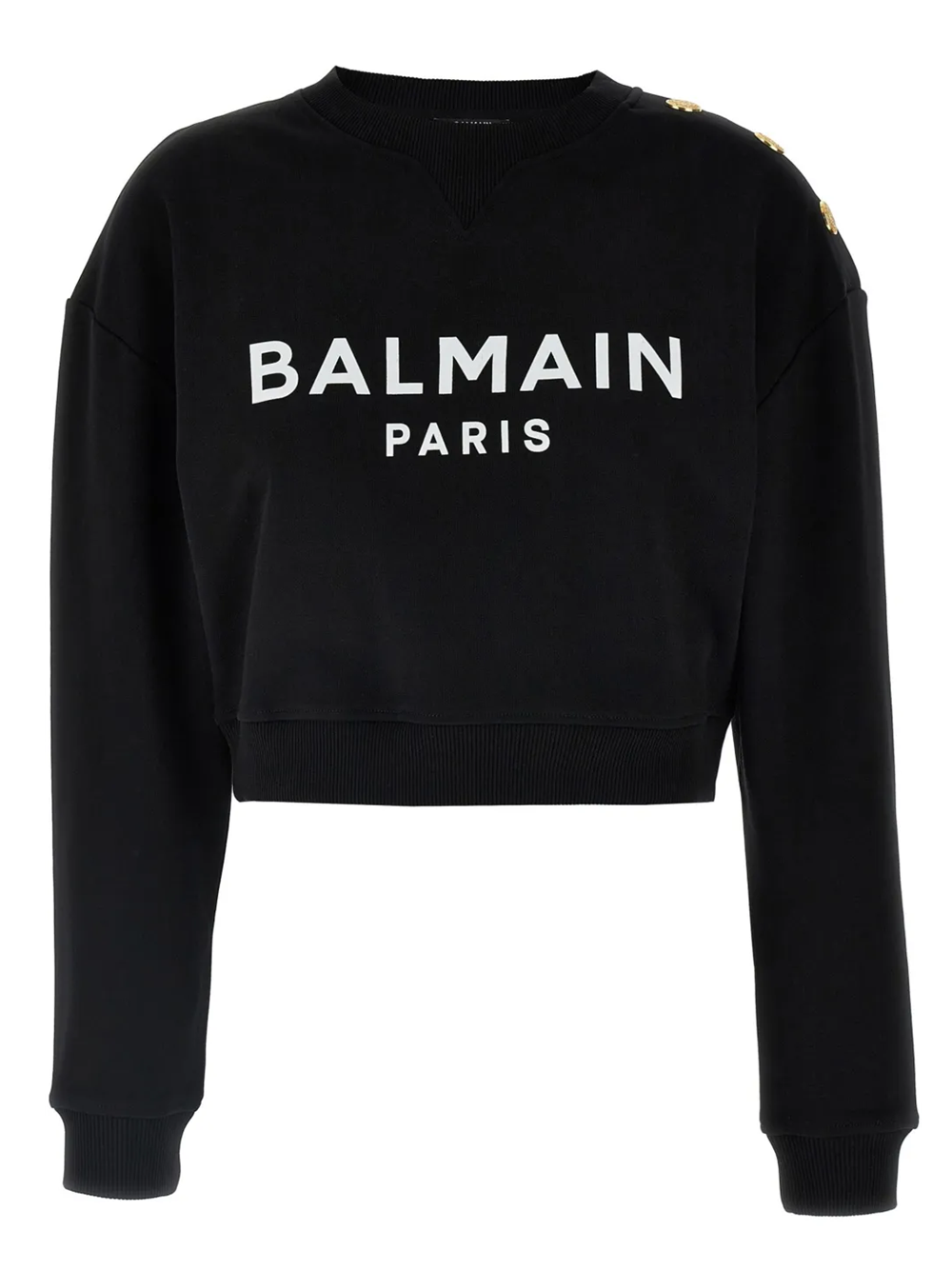 Balmain Logo Sweatshirt In Black