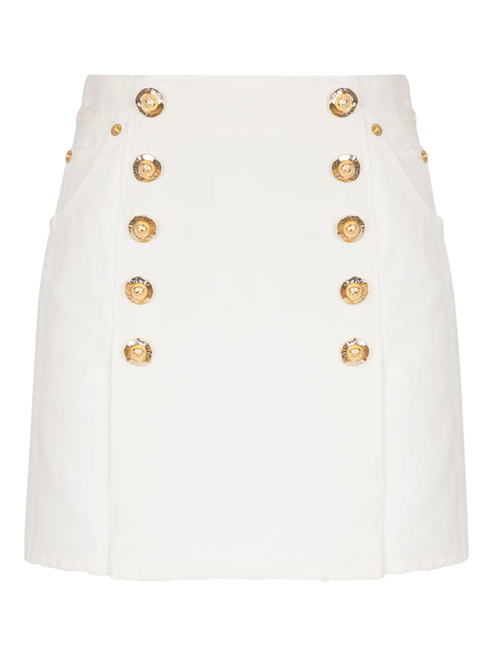 Balmain Canvas Skirt In White