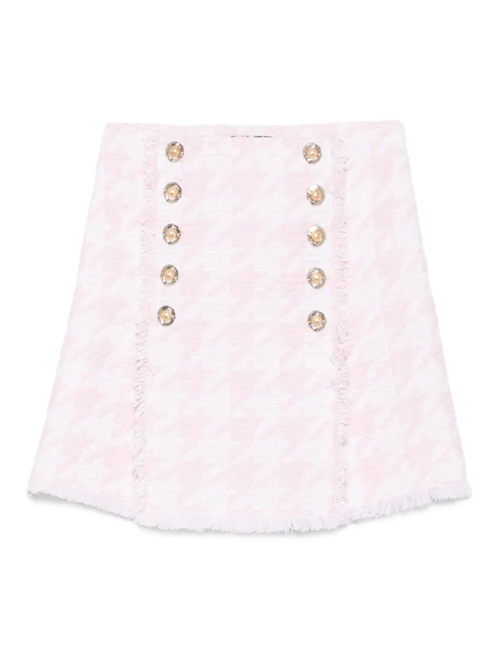 Balmain Tweed Miniskirt In Pink