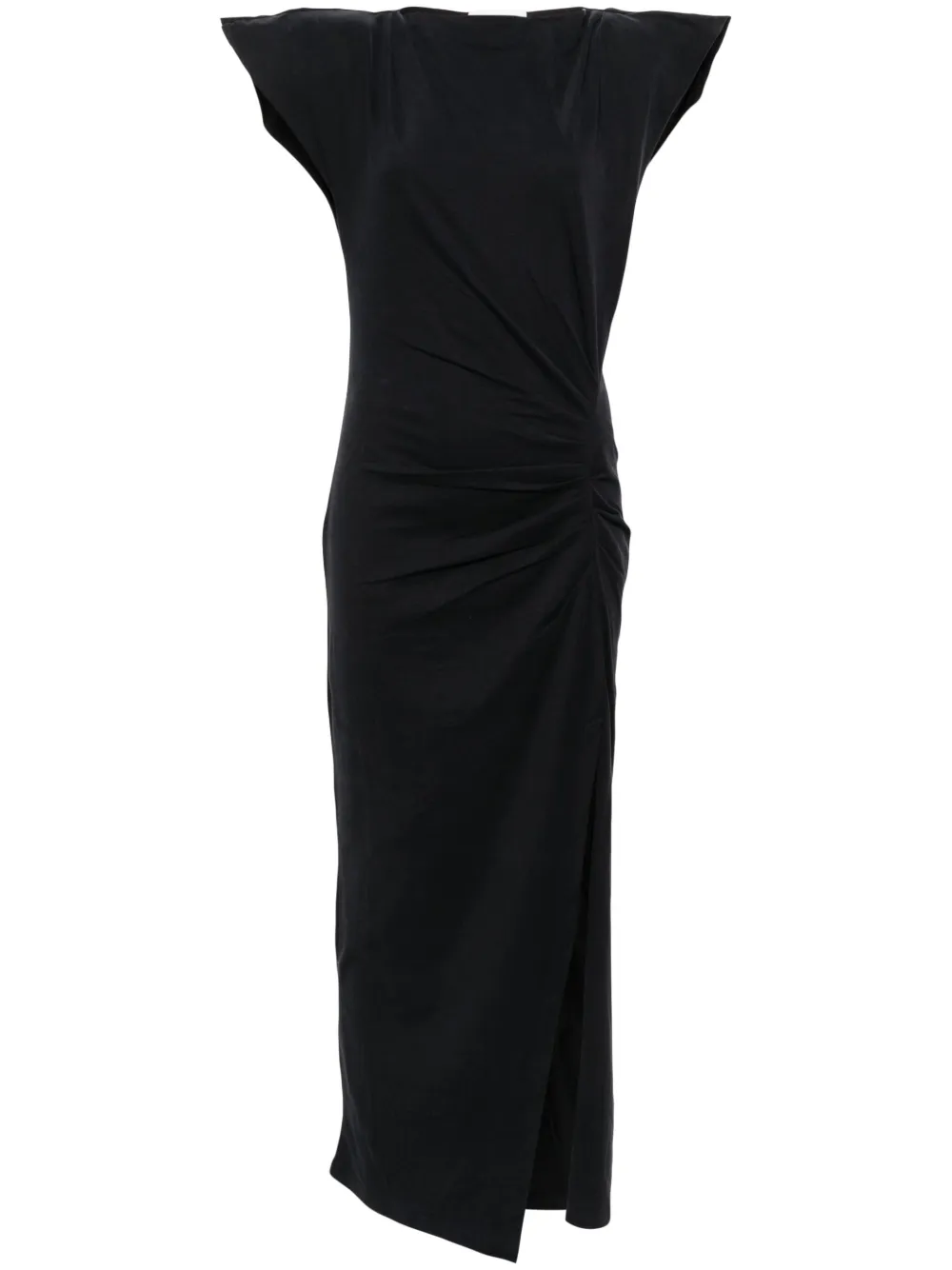 Isabel Marant Nadela Pleated Midi Dress In Black