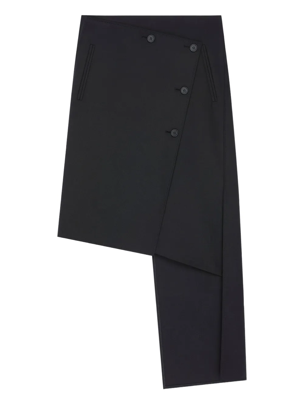 Courrèges Courreges Women Oblique Midi Skirt With Inserts In Black