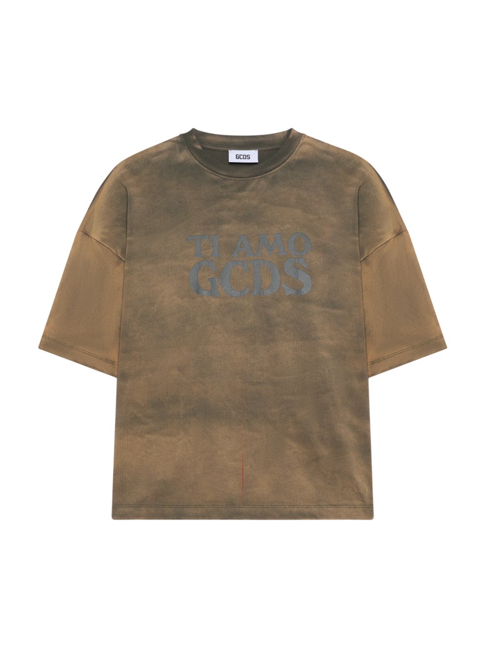 Gcds Love Graphic Print Relaxed Fit T-shirt In Brown