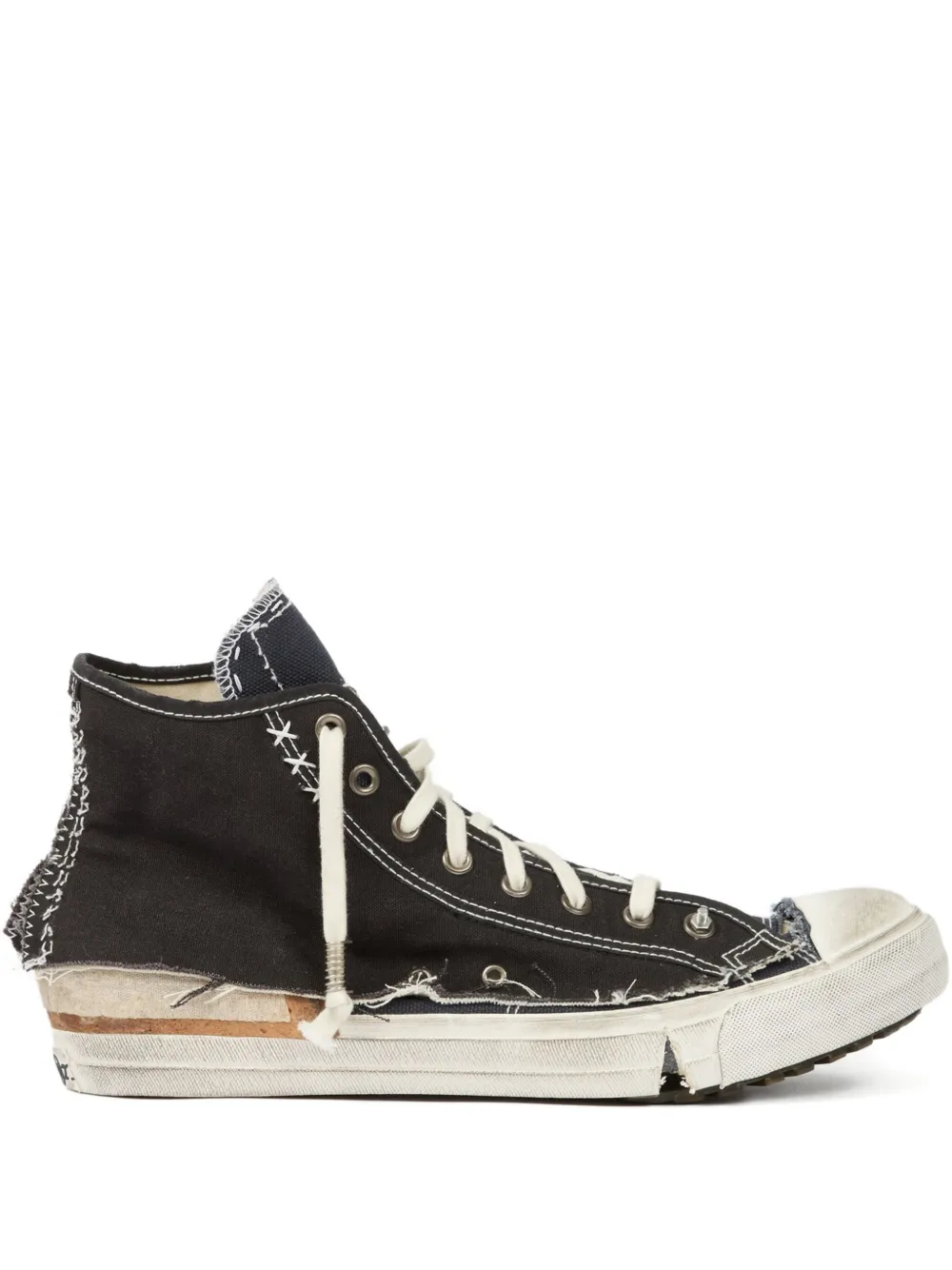 MAISON MARGIELA High-Top Sneakers With A Distressed Effect