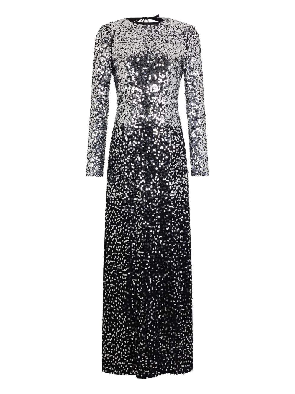 Rabanne Womens Black Sequin Second-skin Jersey Maxi Dress In Black